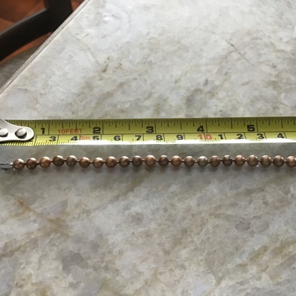 14k White Solid Gold Pearl Pendant Necklace w Natural pearl in gold/bronze color - Picture 10 of 10